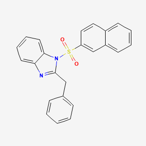 molecular formula C24H18N2O2S B6576389 2-benzyl-1-(naphthalene-2-sulfonyl)-1H-1,3-benzodiazole CAS No. 325807-39-4