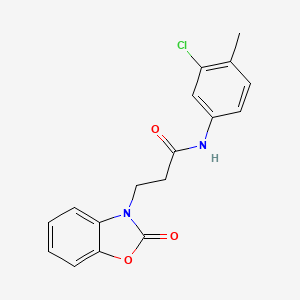 molecular formula C17H15ClN2O3 B6576393 N-(3-chloro-4-methylphenyl)-3-(2-oxo-2,3-dihydro-1,3-benzoxazol-3-yl)propanamide CAS No. 851989-38-3