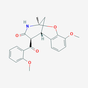molecular formula C21H21NO5 B6576396 (1S,9R,12S)-6-methoxy-12-(2-methoxybenzoyl)-9-methyl-8-oxa-10-azatricyclo[7.3.1.0^{2,7}]trideca-2,4,6-trien-11-one CAS No. 1023590-10-4