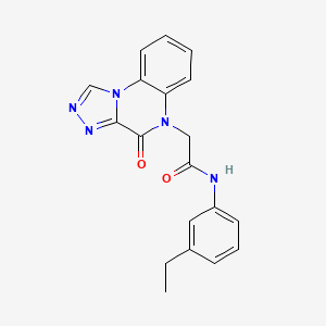 molecular formula C19H17N5O2 B6576407 N-(3-ethylphenyl)-2-{4-oxo-4H,5H-[1,2,4]triazolo[4,3-a]quinoxalin-5-yl}acetamide CAS No. 1359204-86-6