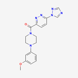 molecular formula C18H19N7O2 B6576417 3-[4-(3-methoxyphenyl)piperazine-1-carbonyl]-6-(1H-1,2,4-triazol-1-yl)pyridazine CAS No. 1448050-08-5
