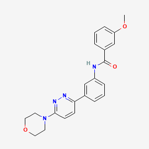 3-methoxy-N-{3-[6-(morpholin-4-yl)pyridazin-3-yl]phenyl}benzamide
