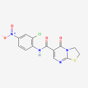 molecular formula C13H9ClN4O4S B6576434 N-(2-chloro-4-nitrophenyl)-5-oxo-2H,3H,5H-[1,3]thiazolo[3,2-a]pyrimidine-6-carboxamide CAS No. 532965-75-6