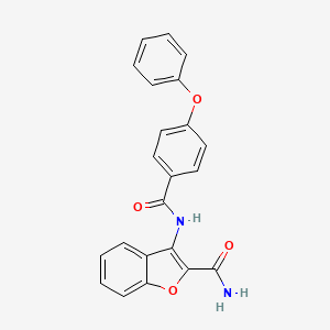molecular formula C22H16N2O4 B6576437 3-(4-phenoxybenzamido)-1-benzofuran-2-carboxamide CAS No. 477511-64-1