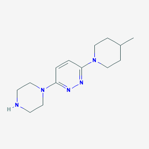 molecular formula C14H23N5 B6576481 3-(4-methylpiperidin-1-yl)-6-(piperazin-1-yl)pyridazine CAS No. 1023812-56-7