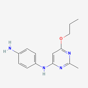 molecular formula C14H18N4O B6576500 N1-(2-methyl-6-propoxypyrimidin-4-yl)benzene-1,4-diamine CAS No. 1092277-88-7