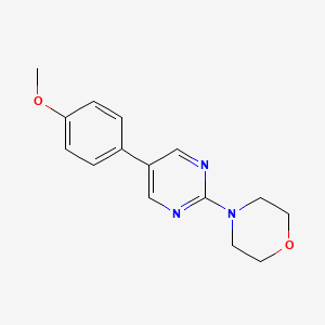 molecular formula C15H17N3O2 B6576589 4-[5-(4-methoxyphenyl)pyrimidin-2-yl]morpholine CAS No. 887413-44-7