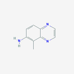 molecular formula C9H9N3 B065766 5-Methylquinoxalin-6-amine CAS No. 171102-36-6