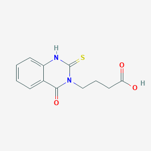 molecular formula C12H12N2O3S B6576611 4-(4-oxo-2-sulfanylidene-1,2,3,4-tetrahydroquinazolin-3-yl)butanoic acid CAS No. 34330-05-7