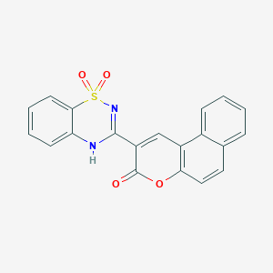molecular formula C20H12N2O4S B6576645 3-{3-oxo-3H-benzo[f]chromen-2-yl}-2H-1??,2,4-benzothiadiazine-1,1-dione CAS No. 440120-90-1