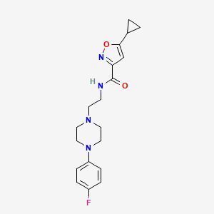 molecular formula C19H23FN4O2 B6576653 5-cyclopropyl-N-{2-[4-(4-fluorophenyl)piperazin-1-yl]ethyl}-1,2-oxazole-3-carboxamide CAS No. 1396630-55-9