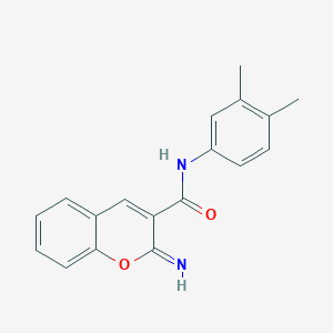 molecular formula C18H16N2O2 B6576663 N-(3,4-dimethylphenyl)-2-imino-2H-chromene-3-carboxamide CAS No. 382597-27-5