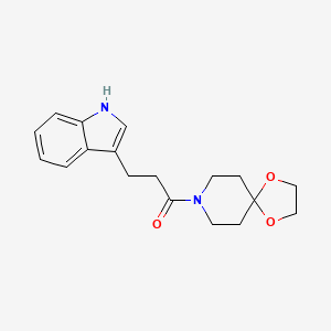 molecular formula C18H22N2O3 B6576692 1-{1,4-dioxa-8-azaspiro[4.5]decan-8-yl}-3-(1H-indol-3-yl)propan-1-one CAS No. 1219844-33-3