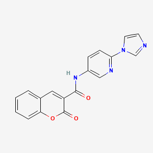 molecular formula C18H12N4O3 B6576693 N-[6-(1H-imidazol-1-yl)pyridin-3-yl]-2-oxo-2H-chromene-3-carboxamide CAS No. 1421476-95-0