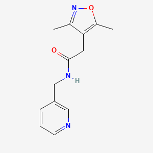 2-(3,5-dimethyl-1,2-oxazol-4-yl)-N-[(pyridin-3-yl)methyl]acetamide