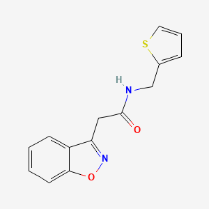 2-(1,2-benzoxazol-3-yl)-N-[(thiophen-2-yl)methyl]acetamide