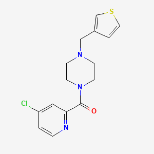 molecular formula C15H16ClN3OS B6576736 1-(4-chloropyridine-2-carbonyl)-4-[(thiophen-3-yl)methyl]piperazine CAS No. 1183939-70-9