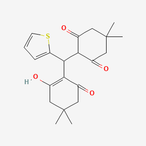 molecular formula C21H26O4S B6576789 2-[(2-hydroxy-4,4-dimethyl-6-oxocyclohex-1-en-1-yl)(thiophen-2-yl)methyl]-5,5-dimethylcyclohexane-1,3-dione CAS No. 315671-81-9