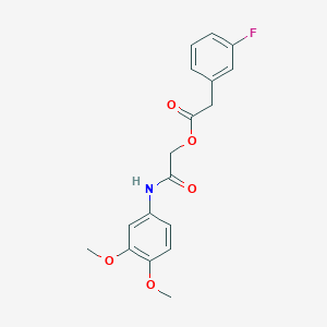 molecular formula C18H18FNO5 B6576836 [(3,4-dimethoxyphenyl)carbamoyl]methyl 2-(3-fluorophenyl)acetate CAS No. 1794934-34-1