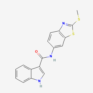 molecular formula C17H13N3OS2 B6576921 N-[2-(methylsulfanyl)-1,3-benzothiazol-6-yl]-1H-indole-3-carboxamide CAS No. 1170957-95-5