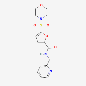 molecular formula C15H17N3O5S B6576924 5-(morpholine-4-sulfonyl)-N-[(pyridin-2-yl)methyl]furan-2-carboxamide CAS No. 1170647-04-7
