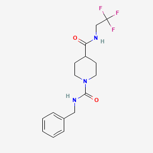molecular formula C16H20F3N3O2 B6576992 N1-benzyl-N4-(2,2,2-trifluoroethyl)piperidine-1,4-dicarboxamide CAS No. 1207012-11-0
