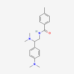 molecular formula C20H27N3O B6577026 N-[2-(dimethylamino)-2-[4-(dimethylamino)phenyl]ethyl]-4-methylbenzamide CAS No. 946345-21-7