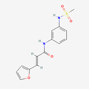 molecular formula C14H14N2O4S B6577044 (2E)-3-(furan-2-yl)-N-(3-methanesulfonamidophenyl)prop-2-enamide CAS No. 1203440-67-8