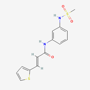 molecular formula C14H14N2O3S2 B6577055 (2E)-N-(3-methanesulfonamidophenyl)-3-(thiophen-2-yl)prop-2-enamide CAS No. 1226488-14-7