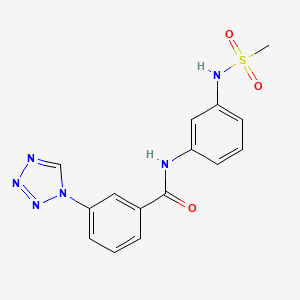 molecular formula C15H14N6O3S B6577063 N-(3-methanesulfonamidophenyl)-3-(1H-1,2,3,4-tetrazol-1-yl)benzamide CAS No. 1207007-90-6