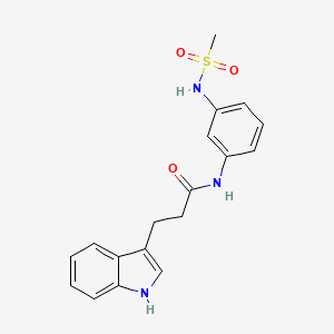 molecular formula C18H19N3O3S B6577072 3-(1H-indol-3-yl)-N-(3-methanesulfonamidophenyl)propanamide CAS No. 1219902-70-1