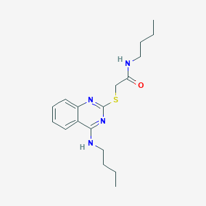 molecular formula C18H26N4OS B6577073 N-butyl-2-{[4-(butylamino)quinazolin-2-yl]sulfanyl}acetamide CAS No. 422532-66-9