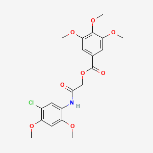 molecular formula C20H22ClNO8 B6577093 [(5-chloro-2,4-dimethoxyphenyl)carbamoyl]methyl 3,4,5-trimethoxybenzoate CAS No. 1296472-89-3