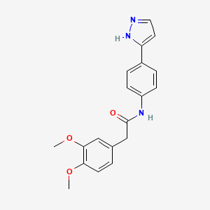 2-(3,4-dimethoxyphenyl)-N-[4-(1H-pyrazol-3-yl)phenyl]acetamide