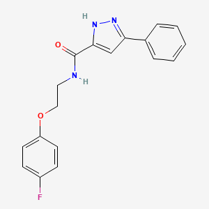N-[2-(4-fluorophenoxy)ethyl]-5-phenyl-1H-pyrazole-3-carboxamide