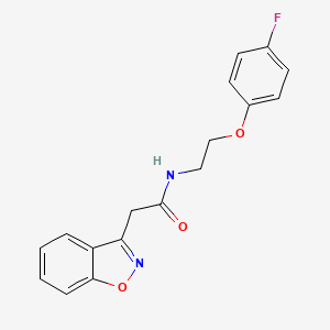2-(1,2-benzoxazol-3-yl)-N-[2-(4-fluorophenoxy)ethyl]acetamide