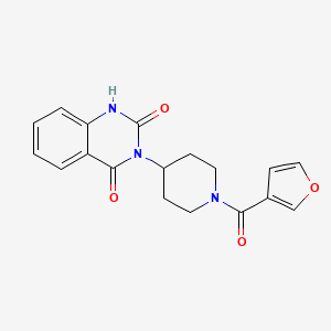 molecular formula C18H17N3O4 B6577161 3-[1-(furan-3-carbonyl)piperidin-4-yl]-1,2,3,4-tetrahydroquinazoline-2,4-dione CAS No. 2034459-36-2