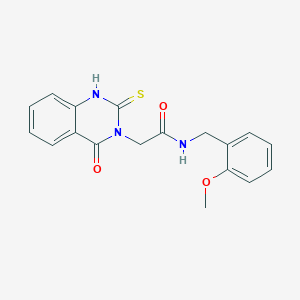 molecular formula C18H17N3O3S B6577177 N-[(2-methoxyphenyl)methyl]-2-(4-oxo-2-sulfanylidene-1,2,3,4-tetrahydroquinazolin-3-yl)acetamide CAS No. 422527-81-9