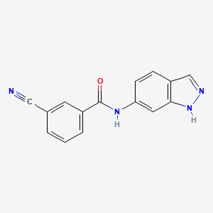 molecular formula C15H10N4O B6577185 3-cyano-N-(1H-indazol-6-yl)benzamide CAS No. 1219903-48-6