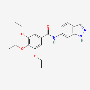 molecular formula C20H23N3O4 B6577196 3,4,5-triethoxy-N-(1H-indazol-6-yl)benzamide CAS No. 1219914-59-6