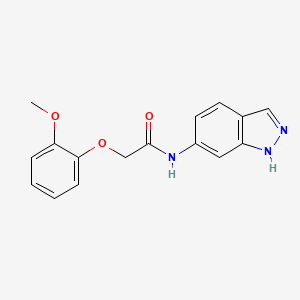 molecular formula C16H15N3O3 B6577205 N-(1H-indazol-6-yl)-2-(2-methoxyphenoxy)acetamide CAS No. 1219904-12-7