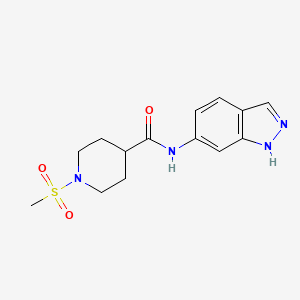 molecular formula C14H18N4O3S B6577215 N-(1H-indazol-6-yl)-1-methanesulfonylpiperidine-4-carboxamide CAS No. 1219902-16-5
