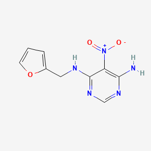 molecular formula C9H9N5O3 B6577221 N4-[(furan-2-yl)methyl]-5-nitropyrimidine-4,6-diamine CAS No. 4316-99-8