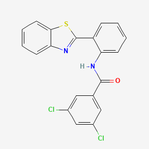 molecular formula C20H12Cl2N2OS B6577261 N-[2-(1,3-benzothiazol-2-yl)phenyl]-3,5-dichlorobenzamide CAS No. 324764-53-6