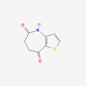 molecular formula C8H7NO2S B6577283 4H,5H,6H,7H,8H-thieno[3,2-b]azepine-5,8-dione CAS No. 137046-61-8