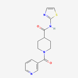 molecular formula C15H16N4O2S B6577288 1-(pyridine-3-carbonyl)-N-(1,3-thiazol-2-yl)piperidine-4-carboxamide CAS No. 1226431-19-1