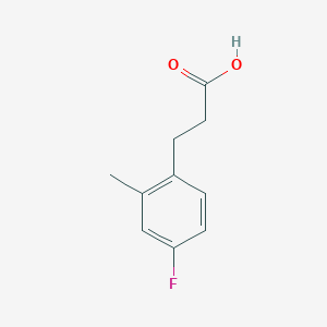 molecular formula C10H11FO2 B065773 3-(4-Fluoro-2-methylphenyl)propanoic acid CAS No. 166251-34-9