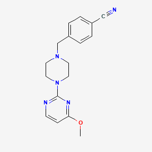 4-{[4-(4-methoxypyrimidin-2-yl)piperazin-1-yl]methyl}benzonitrile