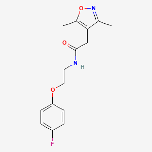 molecular formula C15H17FN2O3 B6577337 2-(3,5-dimethyl-1,2-oxazol-4-yl)-N-[2-(4-fluorophenoxy)ethyl]acetamide CAS No. 1235666-54-2