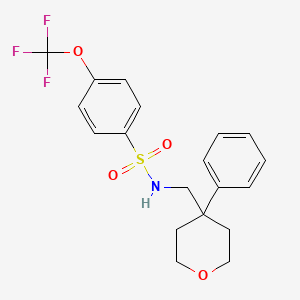 molecular formula C19H20F3NO4S B6577370 N-[(4-phenyloxan-4-yl)methyl]-4-(trifluoromethoxy)benzene-1-sulfonamide CAS No. 1206984-69-1